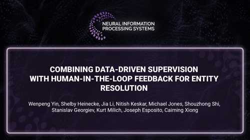 Combining Data-driven Supervision with Human-in-the-loop Feedback for Entity Resolution
