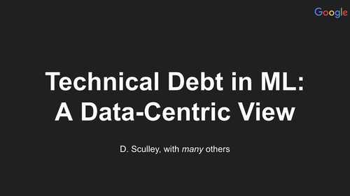 Technical Debt in ML: A Data-Centric View